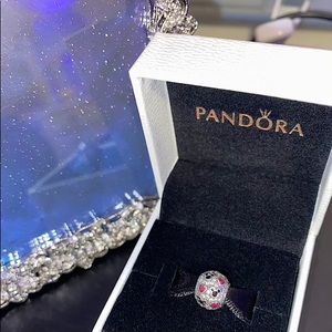 Pandora Sparkling Mickey Hearts, Silver Charm
